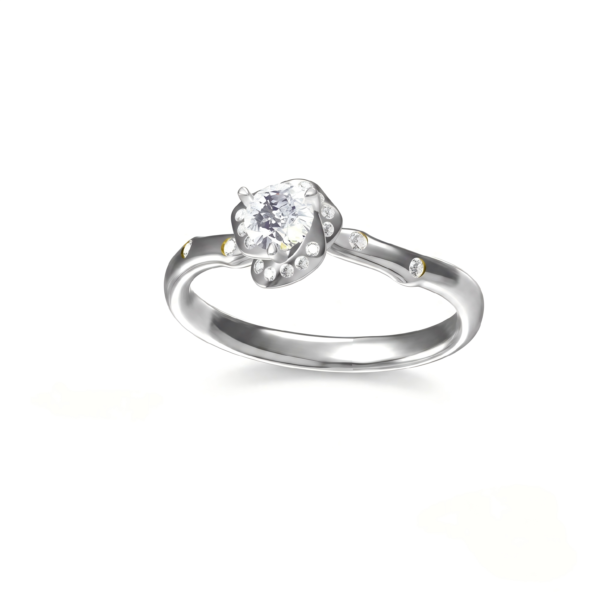 Anello Fantasia Sophia Oro Rosa Diamante