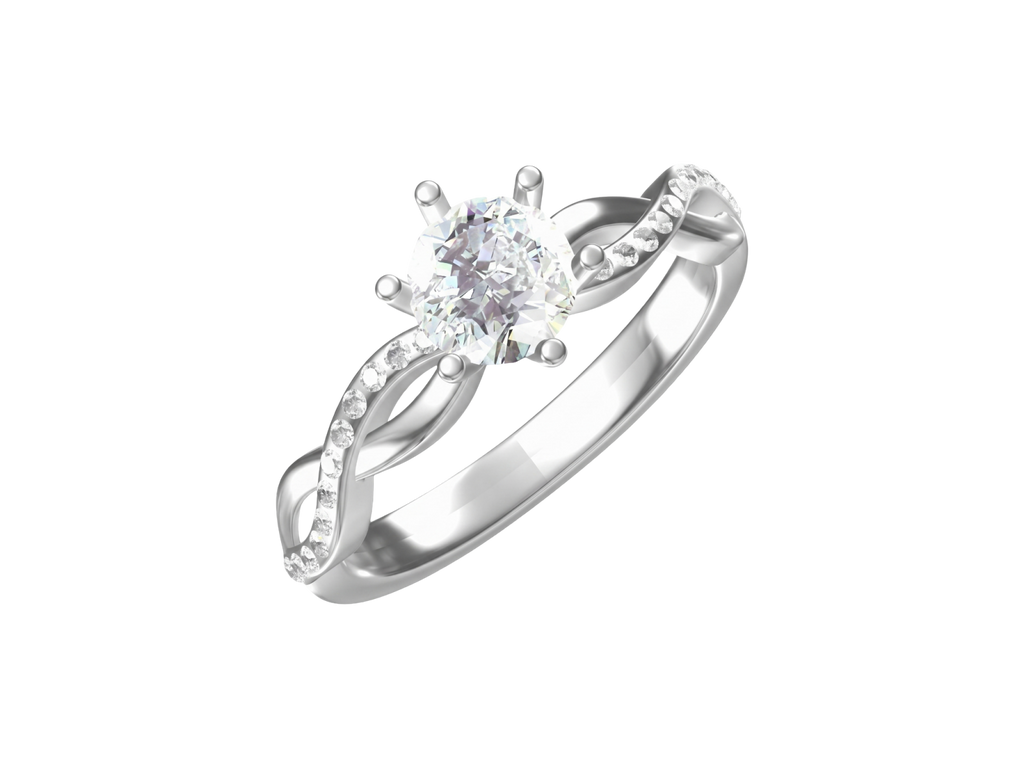Anello Cyre-The Entwined (Diamante Lab-Grown)