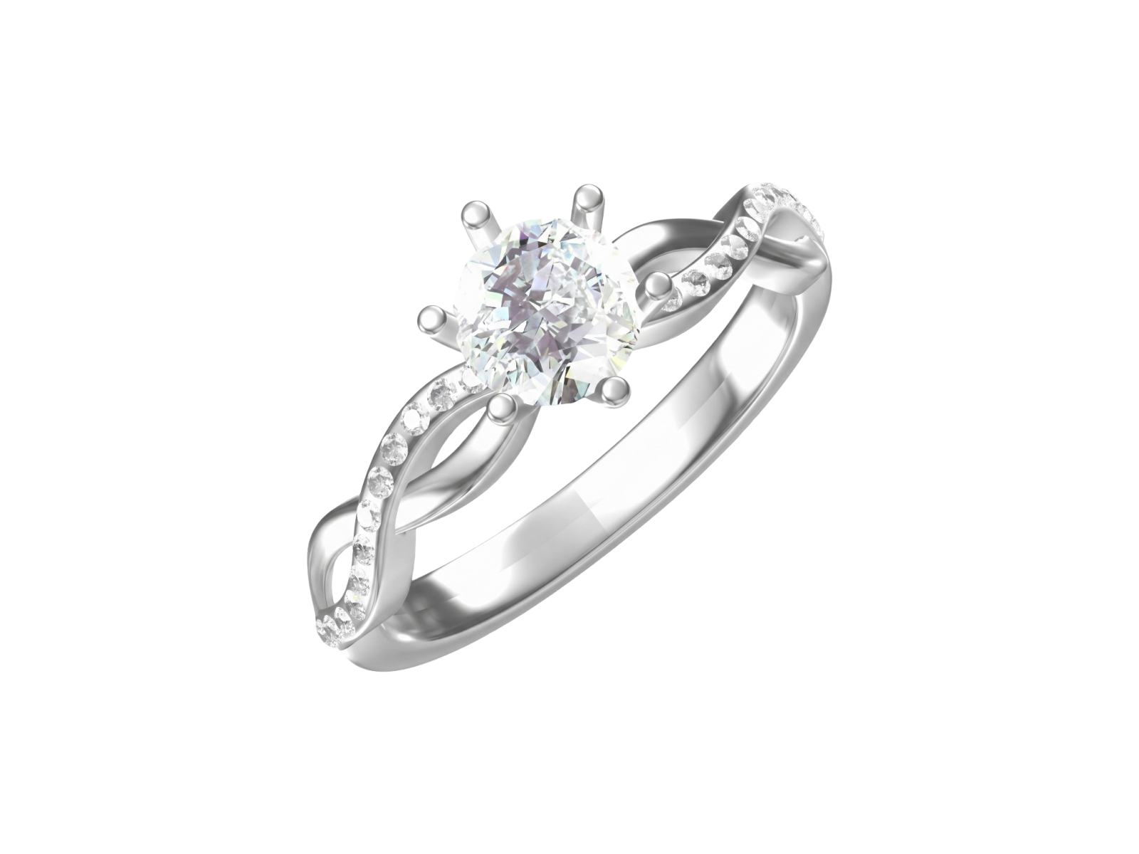 Anello Cyre-The Entwined (Diamante Lab-Grown)