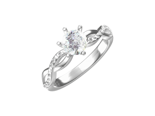 The Entwined lab-grown diamond ring detail view — Cyrediamond