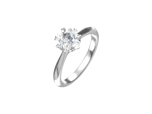 The Enfolded Heart lab-grown diamond ring detail view — Cyrediamond