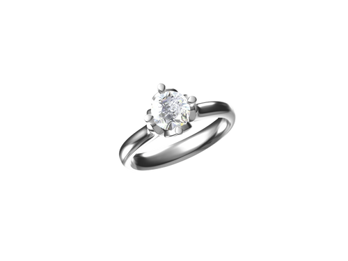 The Devotion lab-grown diamond ring detail view — Cyrediamond