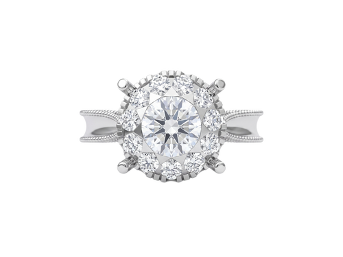 The Crown of Light lab-grown diamond ring in 18K White Gold — Cyrediamond
