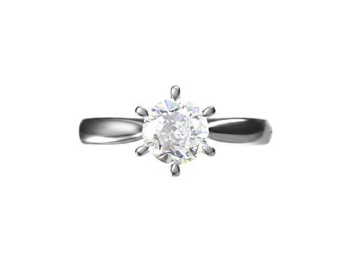 The Dawn lab-grown diamond ring in 18K White Gold — Cyrediamond