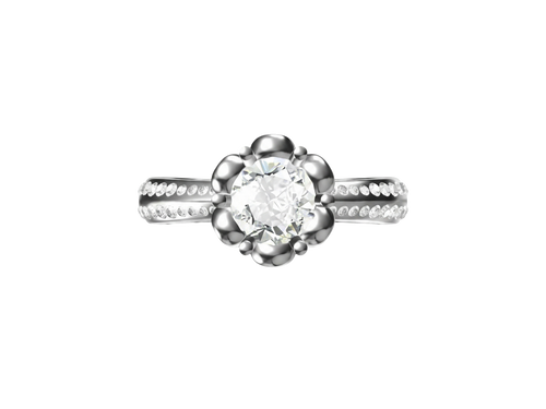 The Embrace lab-grown diamond ring in 18K White Gold — Cyrediamond