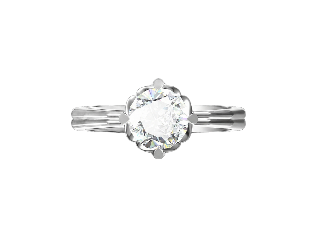 The Cog lab-grown diamond ring in 18K White Gold — Cyrediamond