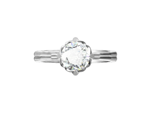 The Cog lab-grown diamond ring in 18K White Gold — Cyrediamond