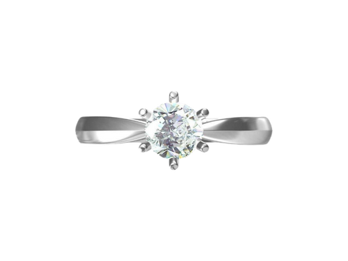 The Cornerstone lab-grown diamond ring in 18K White Gold — Cyrediamond