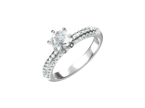 The Convergence lab-grown diamond ring detail view — Cyrediamond