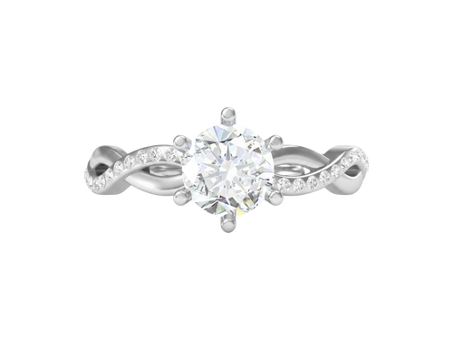 The Entwined lab-grown diamond ring in 18K White Gold — Cyrediamond