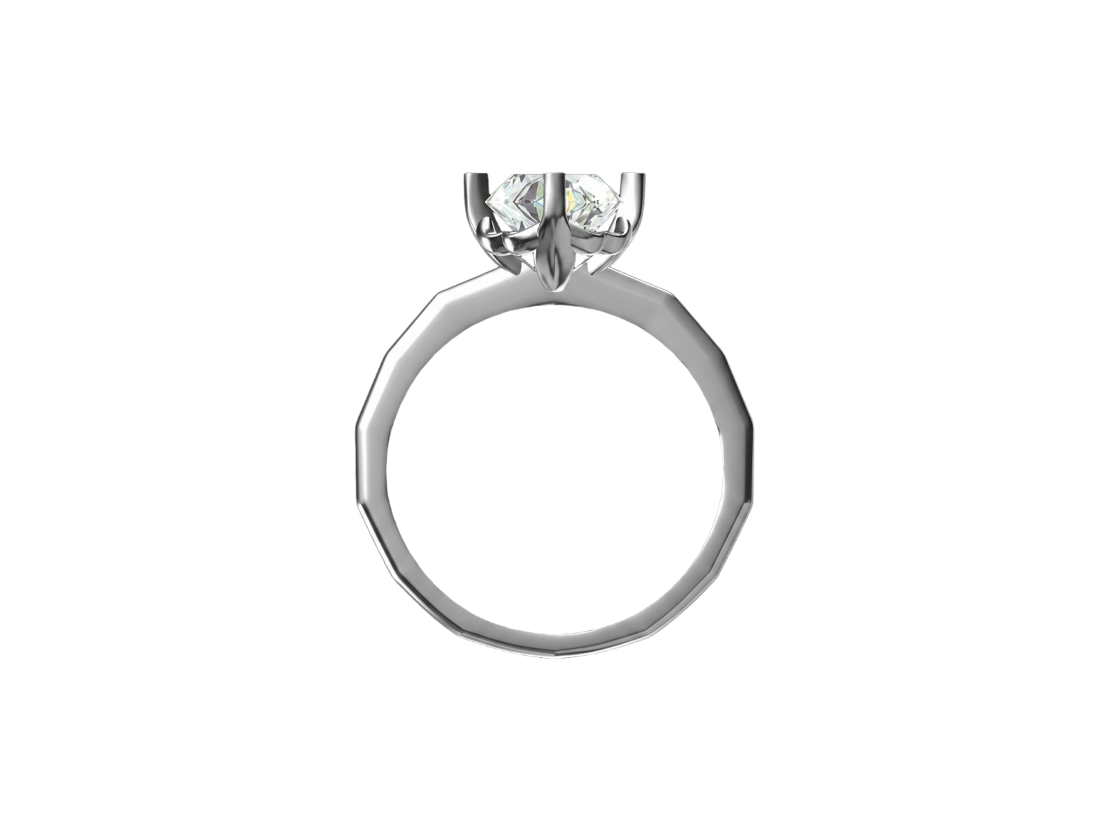 The Cog lab-grown diamond ring side view — Cyrediamond