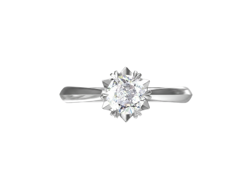 The Enfolded Heart lab-grown diamond ring in 18K White Gold — Cyrediamond