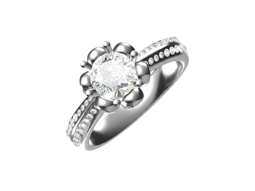 The Embrace lab-grown diamond ring detail view — Cyrediamond