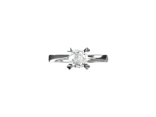 The Devoted lab-grown diamond ring in 18K White Gold — Cyrediamond
