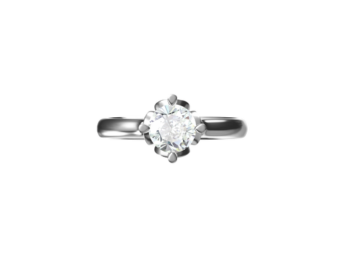 The Devotion lab-grown diamond ring in 18K White Gold — Cyrediamond