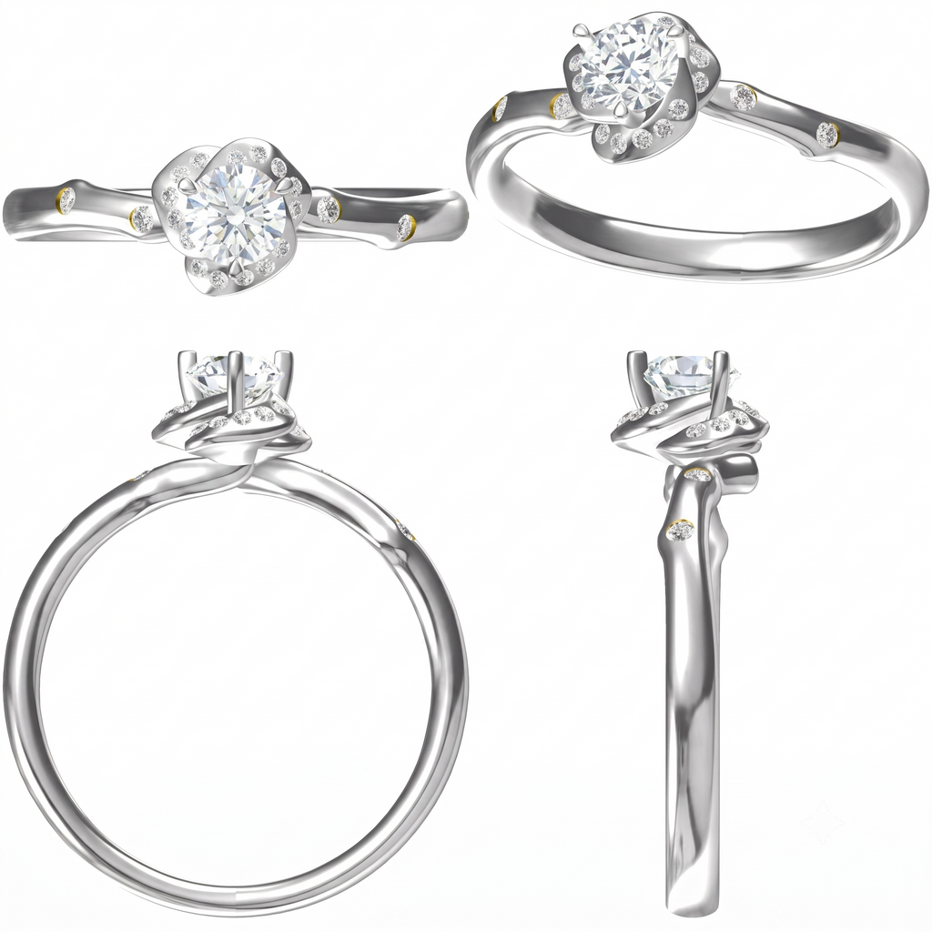 Anello Fantasia Sophia Oro Rosa Diamante