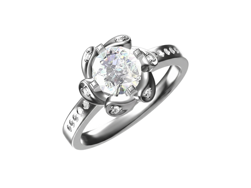 The Cluster lab-grown diamond ring detail view — Cyrediamond