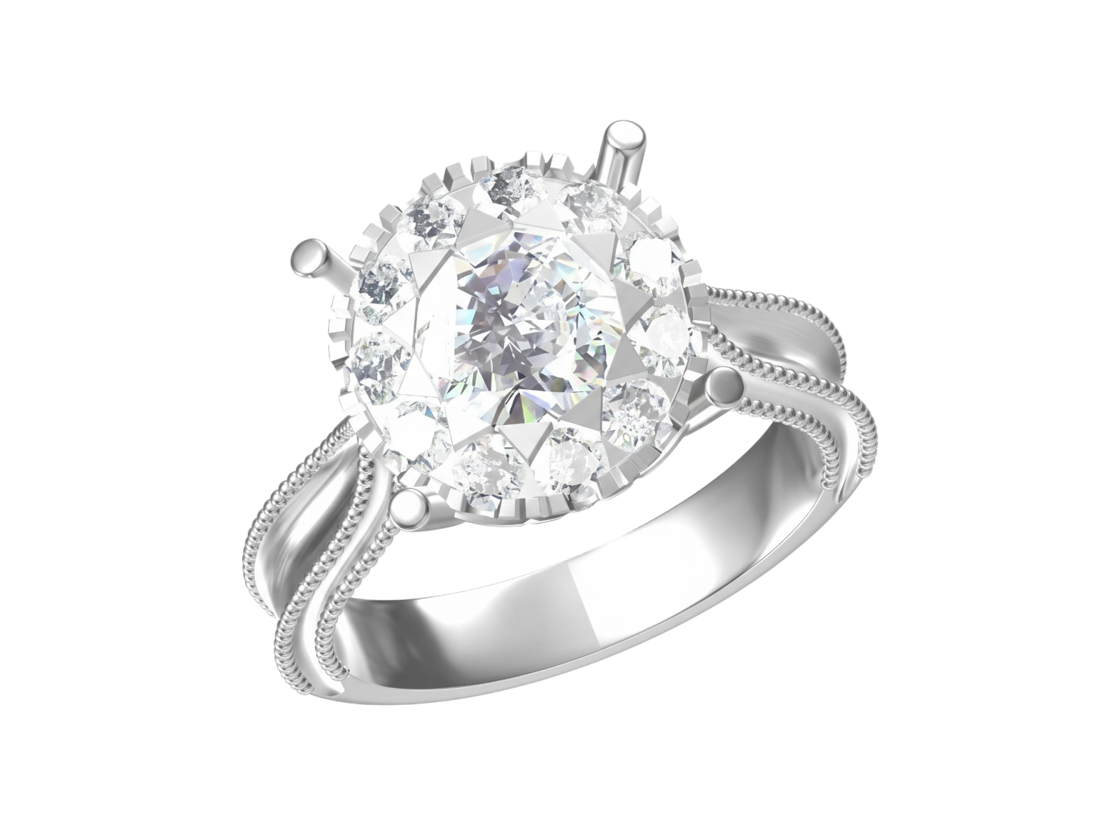 Anello Cyre-The Crown of Light (Diamante Lab-Grown)