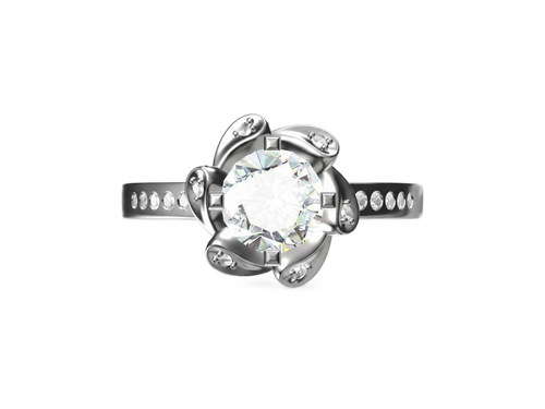 The Cluster lab-grown diamond ring in 18K White Gold — Cyrediamond