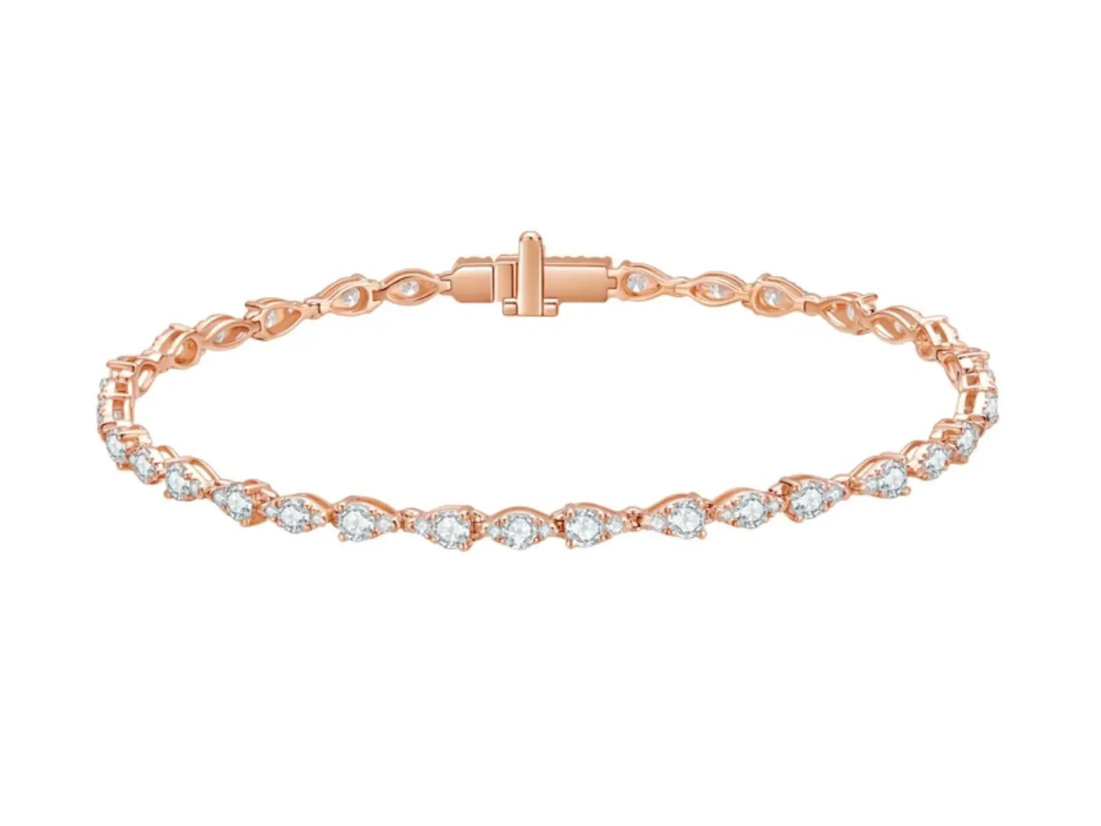 Bracciale tennis Cyre The Vinea diamante lab-grown 2.5ct in oro rosa 18K