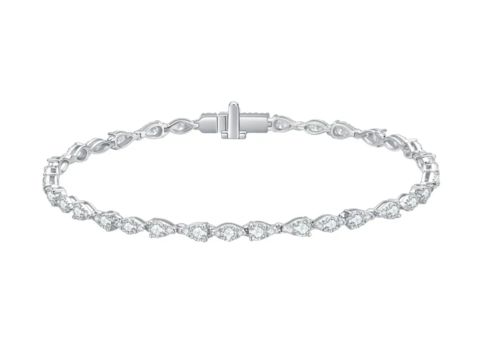 Bracciale tennis Cyre The Vinea diamante lab-grown 2.5ct in oro bianco 18K