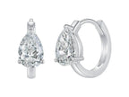 Orecchini Cyre The Gutta in oro bianco 18K con diamante lab-grown taglio goccia, incastonatura 3 griffe