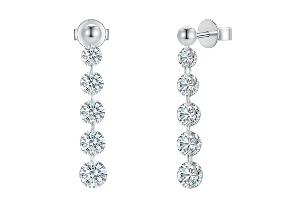 Orecchini diamante lab-grown oro bianco 18K – Cyre-The Linea | Cyrediamond