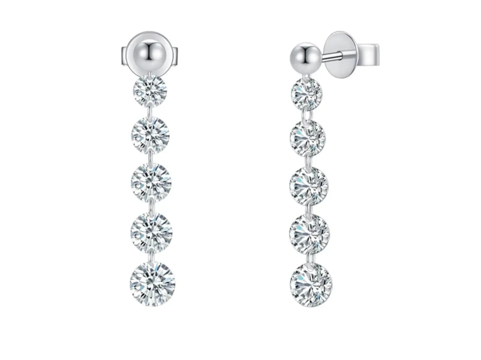 Orecchini diamante lab-grown oro bianco 18K – Cyre-The Linea | Cyrediamond