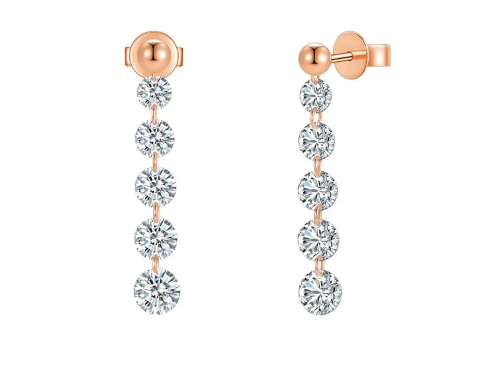 Orecchini diamante lab-grown oro rosa 18K – Cyre-The Linea | Cyrediamond