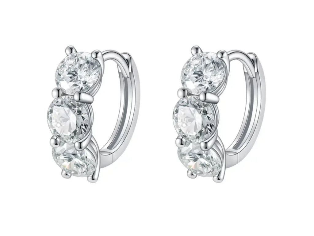 Orecchini Cyre The Triad - Diamante Lab-Grown 2ct Oro Bianco 18K - Cyrediamond