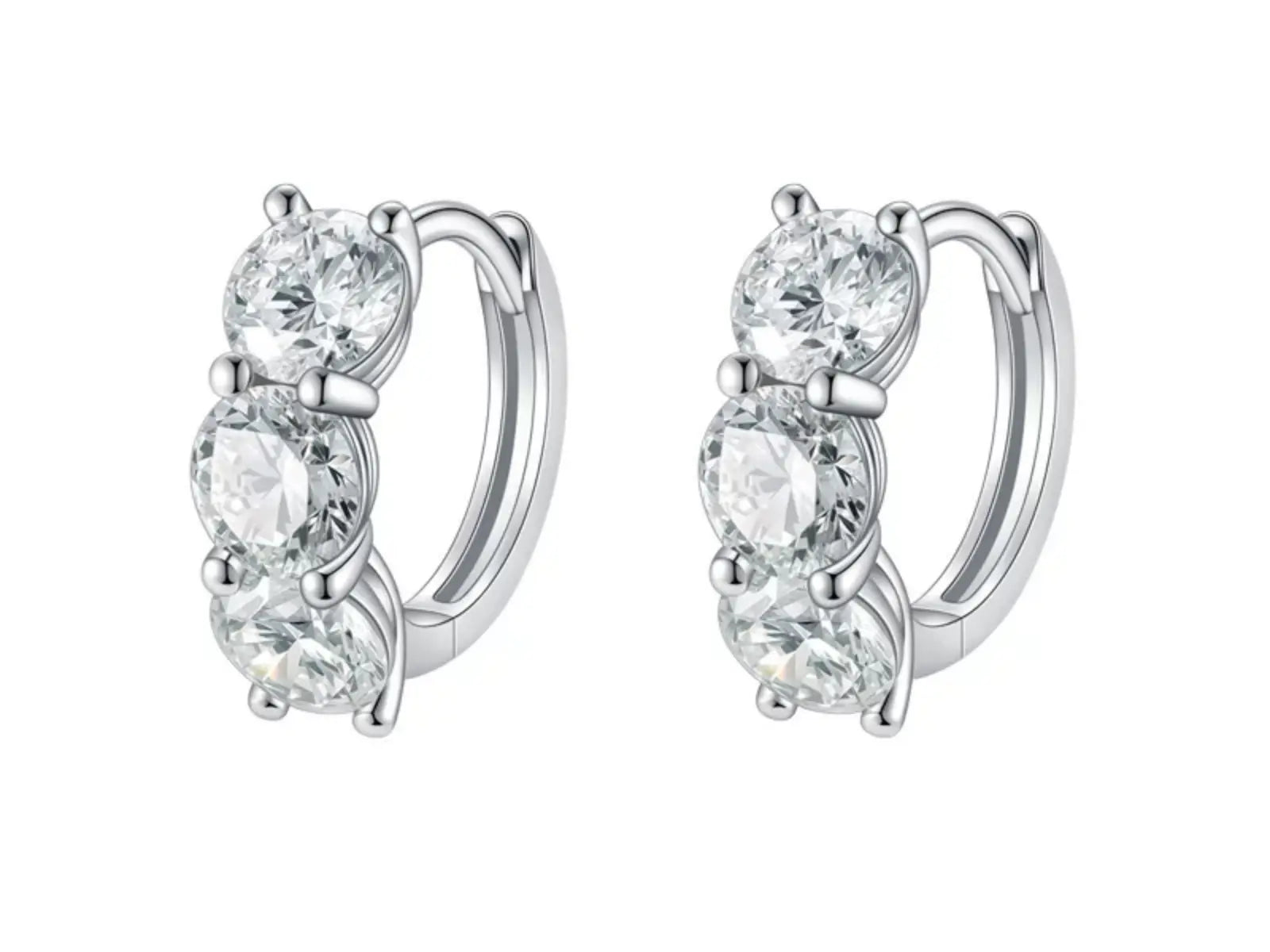 Orecchini Cyre The Triad - Diamante Lab-Grown 2ct Oro Bianco 18K - Cyrediamond