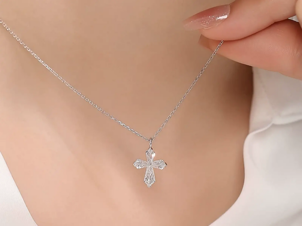 Collana Cyre The Crux diamante lab-grown 1ct in platino PT950 - vista dettaglio
