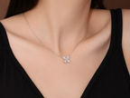 Cyrediamond Papilio necklace detail showing oval and teardrop lab-grown diamond setting in white gold