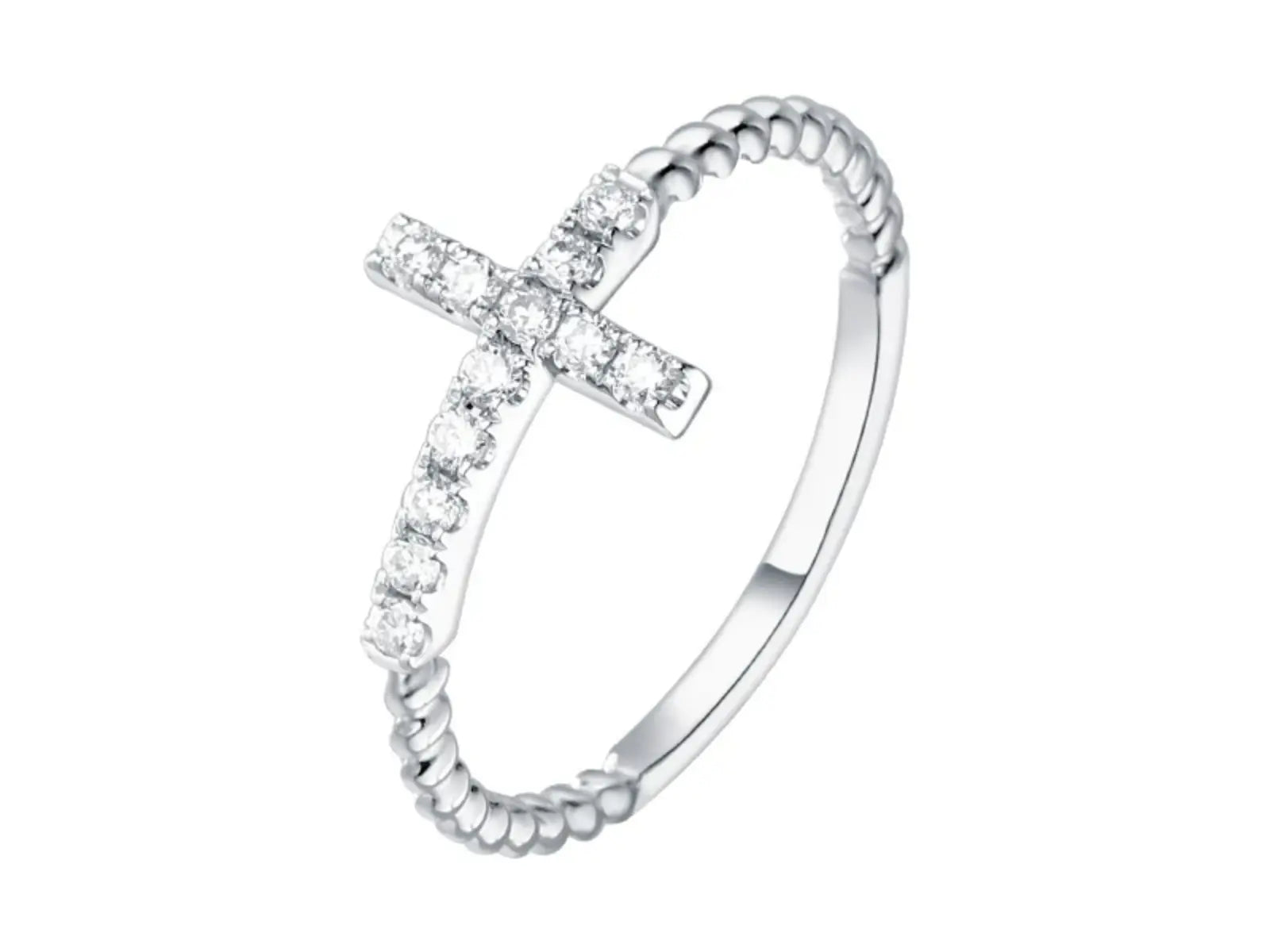 Anello Cyre-The Crux diamante lab-grown oro bianco 18K 
