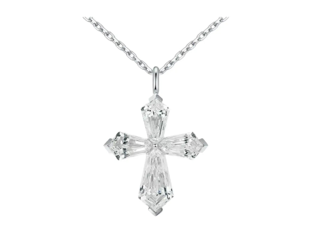 Collana Cyre The Crux con diamante lab-grown 1ct taglio brillante in oro bianco 18K