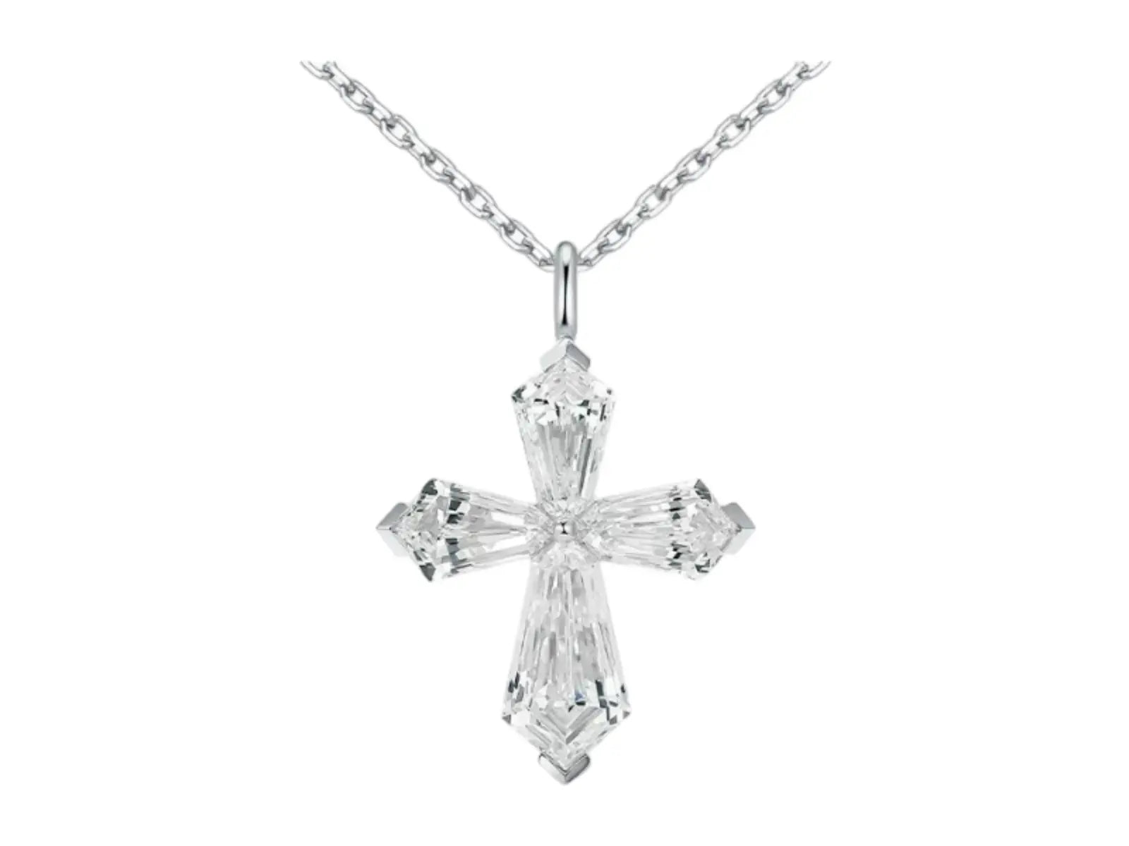Collana Cyre The Crux con diamante lab-grown 1ct taglio brillante in oro bianco 18K
