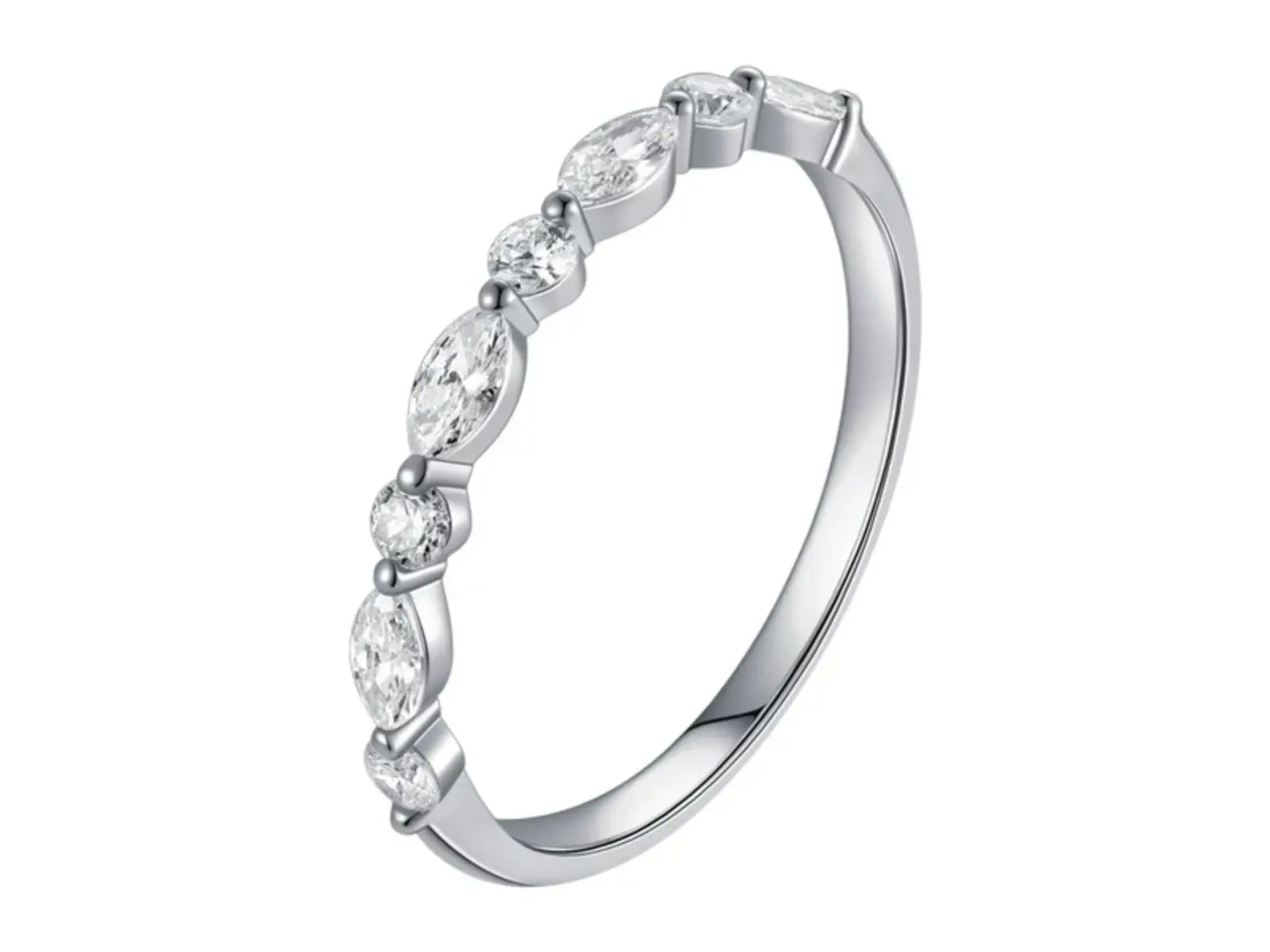 Anello Cyre-The Alterna diamante lab-grown oro bianco 18K vista frontale 
