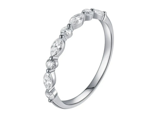 Anello Cyre-The Alterna diamante lab-grown oro bianco 18K vista frontale 