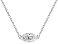 Collana Cyre The Oculus in oro bianco 18K con diamante lab-grown taglio marquise 1ct, certificazione IGI