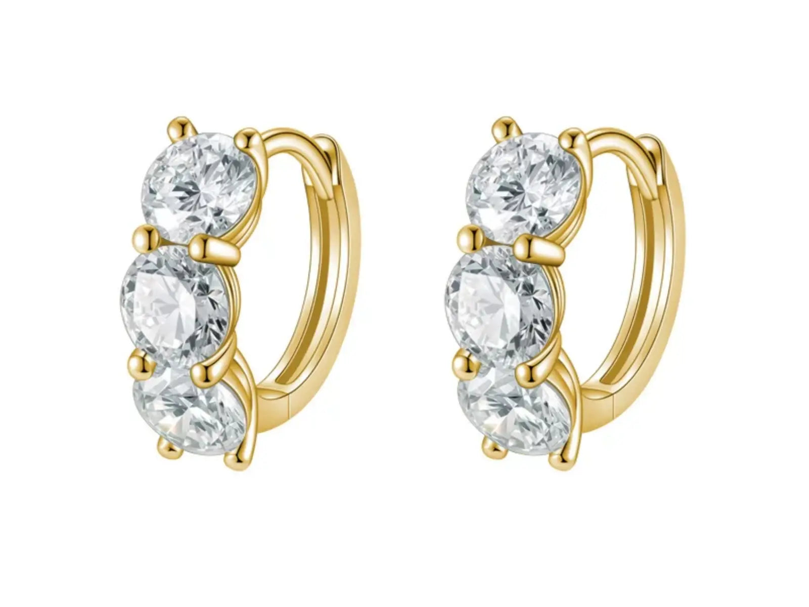 Orecchini Cyre The Triad - Diamante Lab-Grown 2ct Oro Giallo 18K - Cyrediamond