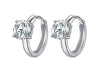 Orecchini Cyre The Circulus in oro bianco 18K con diamante lab-grown brillante ~0.5ct cad, incastonatura 4 griffe