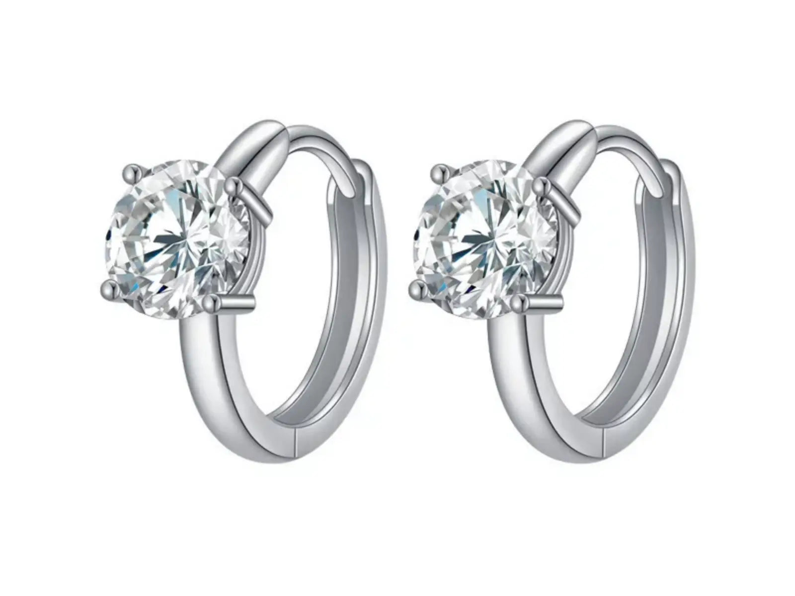 Orecchini Cyre The Circulus in oro bianco 18K con diamante lab-grown brillante ~0.5ct cad, incastonatura 4 griffe