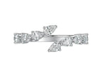 Anello Cyre-The Vitis diamante lab-grown oro 18K bianco vista frontale