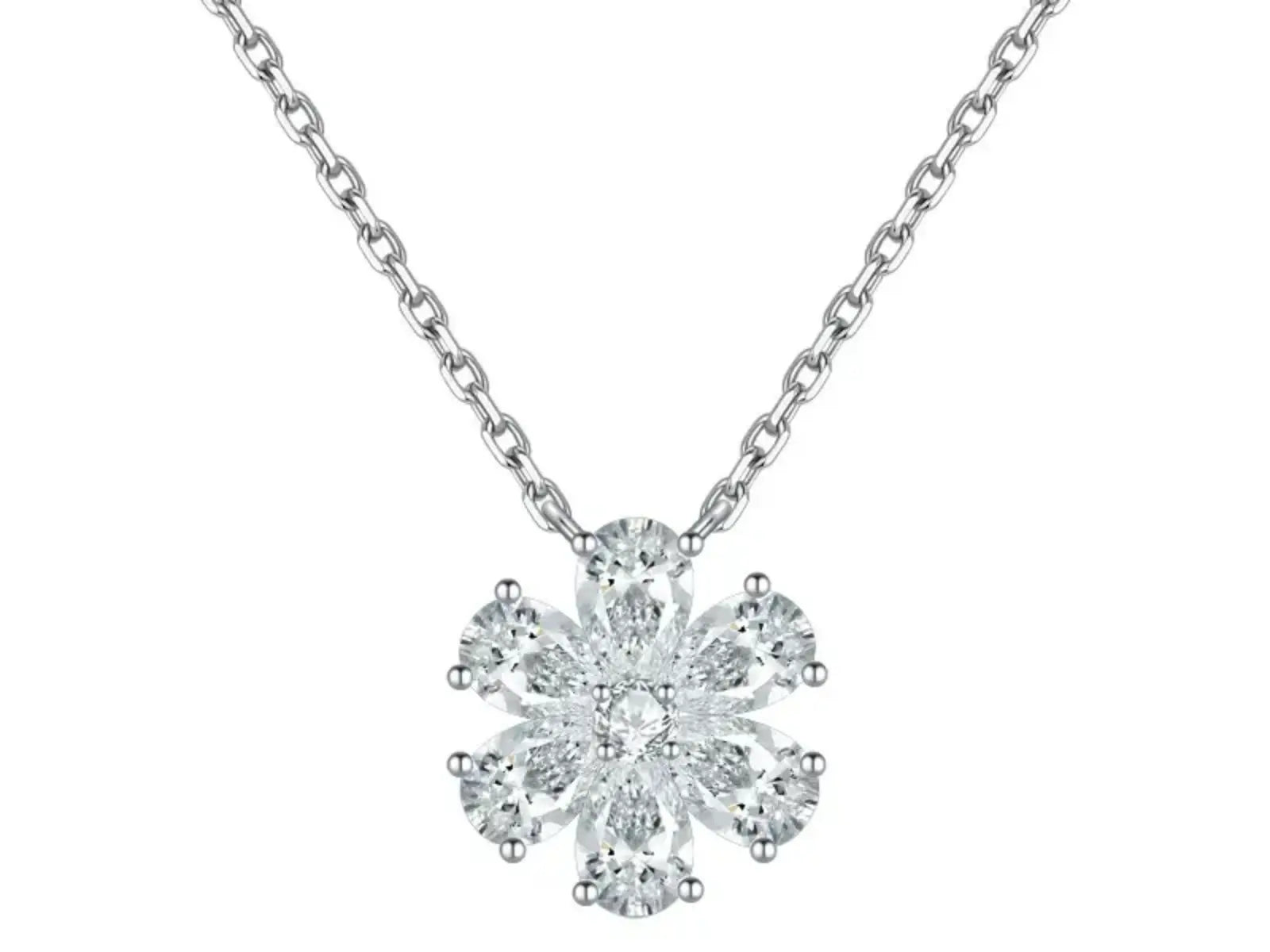 Collana Cyre The Blossom - Diamante Lab-Grown 1.8ct Oro Bianco 18K - Cyrediamond