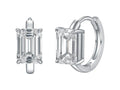 Orecchini diamante lab-grown taglio smeraldo oro bianco 18K – Cyre-The Regia | Cyrediamond