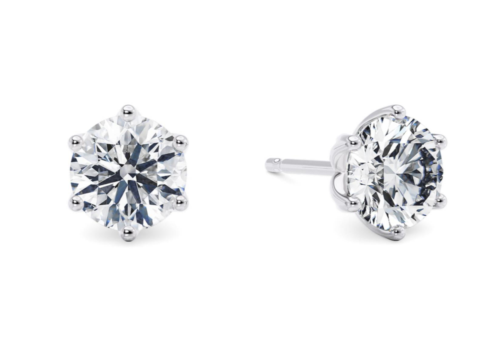 The Source lab-grown diamond earrings in Platinum — Cyrediamond