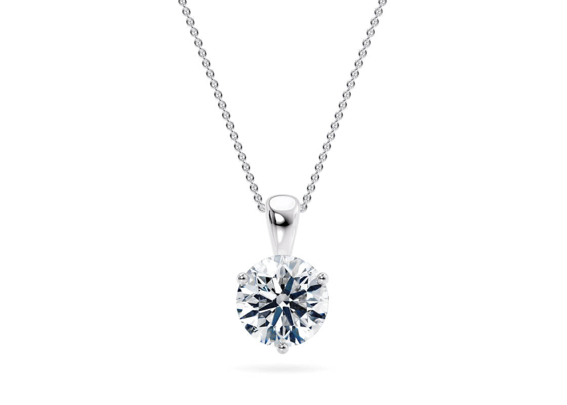 The Equilibrium lab-grown diamond necklace in 18K White Gold —