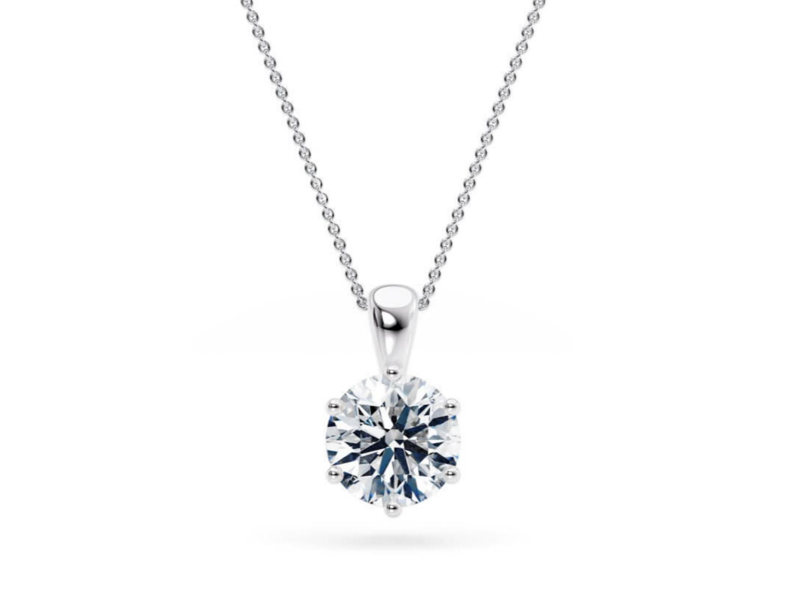 The Source lab-grown diamond necklace in 18K White Gold — Cyrediamond