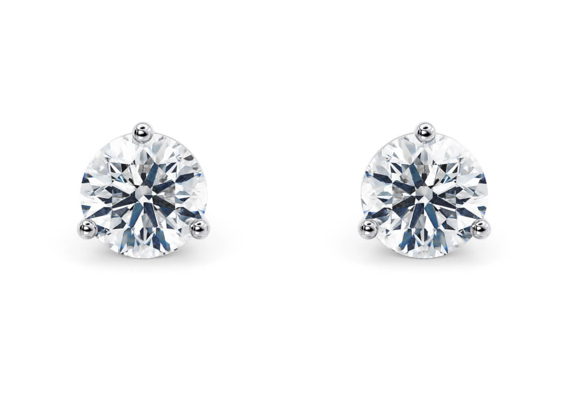 The Equilibrium lab-grown diamond earrings in Platinum — Cyrediamond