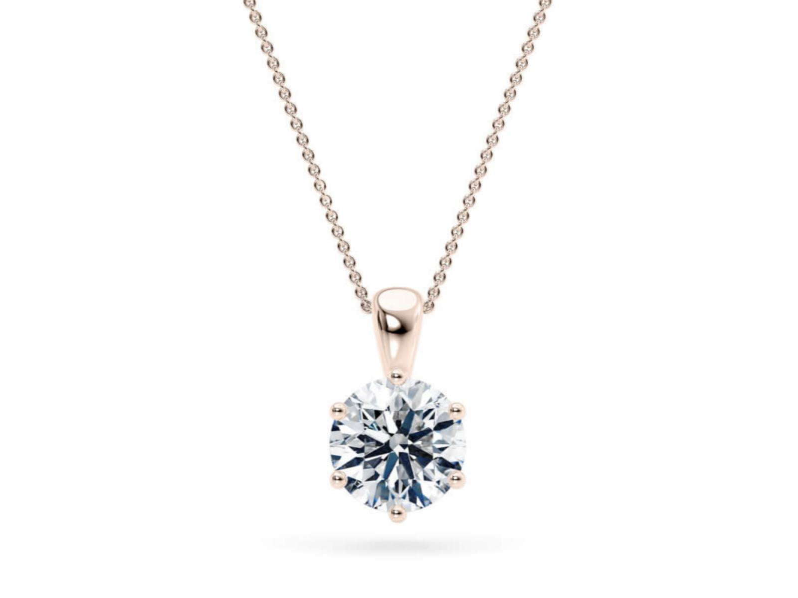 The Source lab-grown diamond necklace in 18K Rose Gold — Cyrediamond